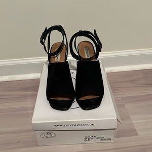 Steve Madden black block heel